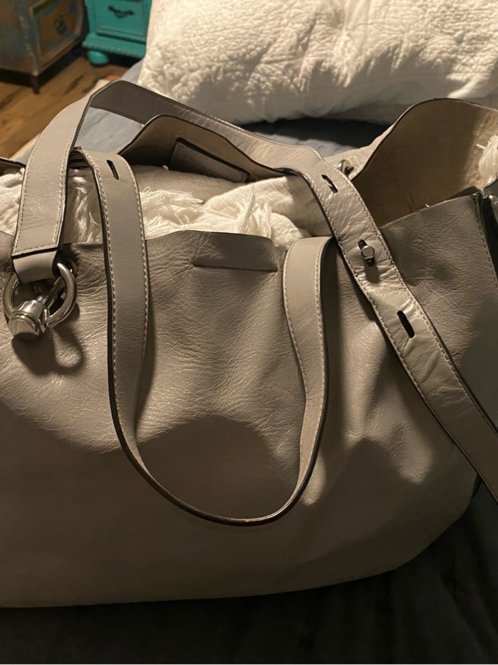 Rebecca Minkoff Taupe Suede & Leather Shoulder Bag